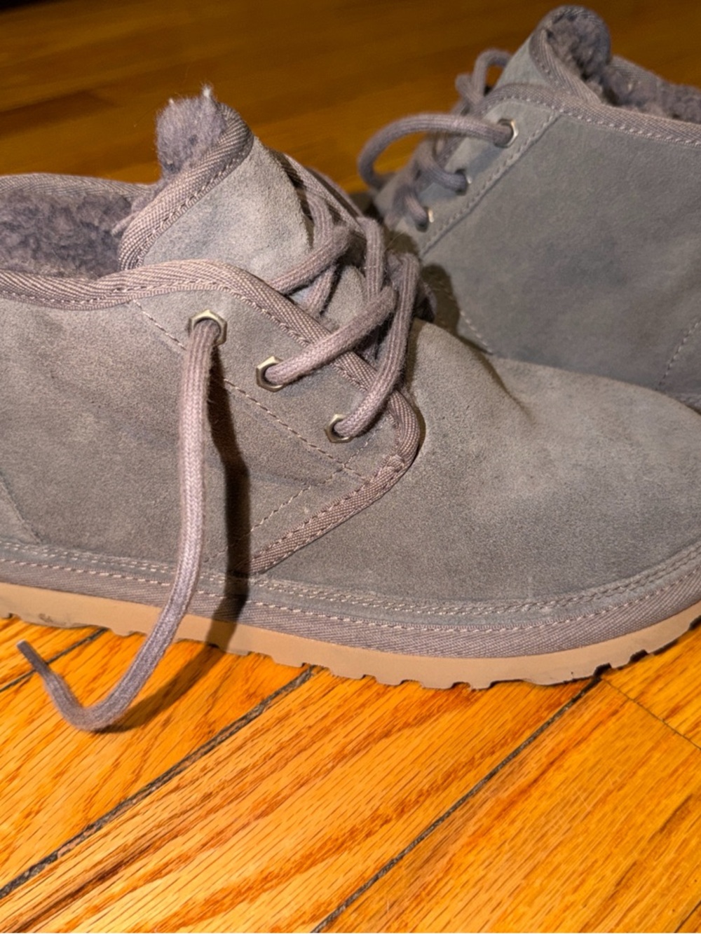 Grey Suede Lace-Up UGGS